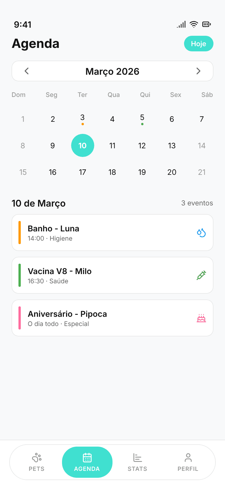 Zupet — Agenda